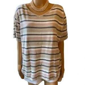 Villager Signature Liz Claiborne Casual Beach Summer Top Women Plus Size 1/1X